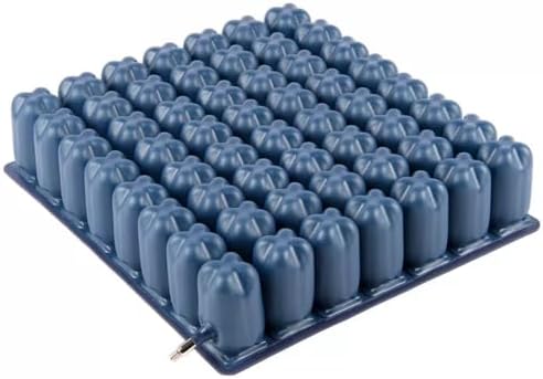 Miniatura 3 de Cojín de aire inflable para silla de ruedas de 20 x 20 x 3 pulgadas que alivia la presión. con bomba y funda. (celda de 3 pulgadas, 20 x 20 pulgadas)