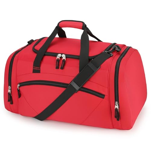 Uarition 55L Sports Duffle Bag for Men & Women, Red