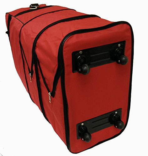 Hipack Travel Rolling Duffle Bag Large (RED Color)