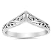 Filigree Celtic Chevron Thumb Ring 925 Sterling Silver Victorian Band Sizes 3-13