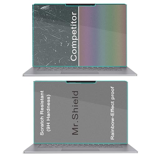 Mr.Shield Schutzfolie 2 Stück Kompatibel mit Surface Laptop 6/5/4/3 (13.5 Zoll) Schutzglas 9H Härte, HD Klare Displayschutzfolie