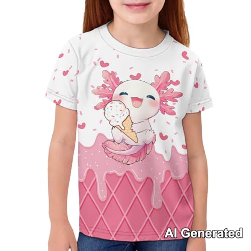 Image of Xhuibop Kids Tshirts Girls Boys 3-16 Years Summer Clothes for Teens Loose Fitting Tops