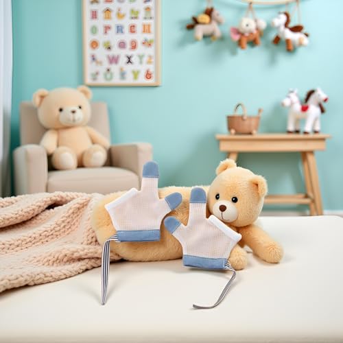 Image of 1 Pair White Stop Thumb Sucking, Baby Anti Eating Gloves No Scratch Breathable Finger Thumb Protector Thumb Sucking Stop for Kids Stop Thumb Fingers Sucking