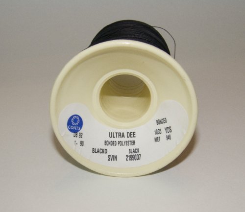 Thread, Polyester, Coats Bonded Polyester Thread-4 oz. Spools, Black - Size DB-92 T-90
