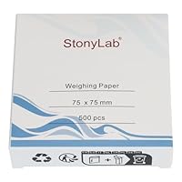 stonylab Wiegepapier, 75 x 75 mm Stickstofffreie Probe Wägepapier Waage Papier Analysenwaage Papier Wägepapier für Laborforschung, 500er Pack