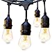 2 Pack Outdoor String Lights with 16 Dimmable Edison Vintage Bulbs, UL Listed Heavy-Duty Decorative Café Patio Lights for Bistro Garden 48.1ft