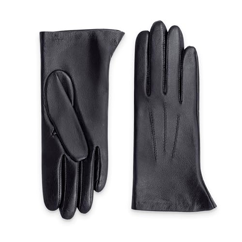 GLOVE STORY Gants Cuir d'Agneau pour Femme avec Doublure 100% Polyester Chaud - Matière Élégante, Douce et Confortable -Idéal en Hiver - Fabrication...