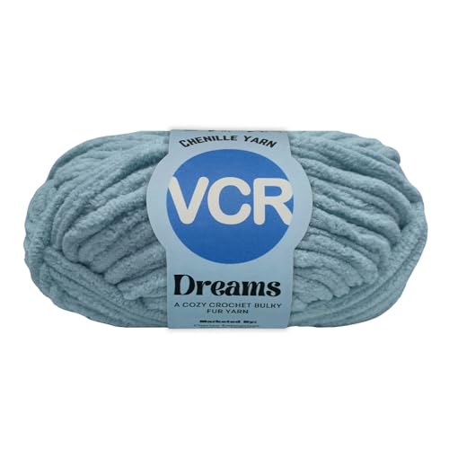Image of VCR Sky Blue, 100 Grams Hank, 60 Meters Length, Premium Polyester Ball for Crochet and Knitting, Pack of 1 Yarn, Soft and Bulky Fur Suitable for DIY