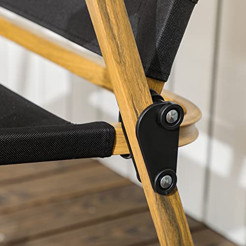 Outsunny 2 Pack Folding Camping Chair, Lightweight & Portable Beach Chairs Armchairs, Perfect For Festivals, Fishing, Picnic And Hiking, Black #TOP7