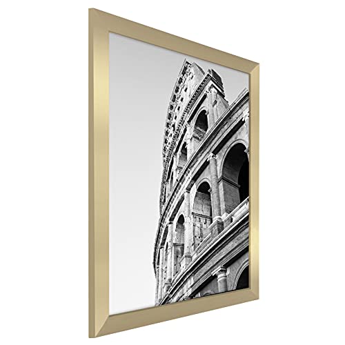 Americanflat 20x24 Picture Frame with Polished Plexiglass - Gold Picture Frame - Wide Photo Frames Made of Engineered Wood for Vertical or Horizontal Wall Display - Epic Collection - Gold