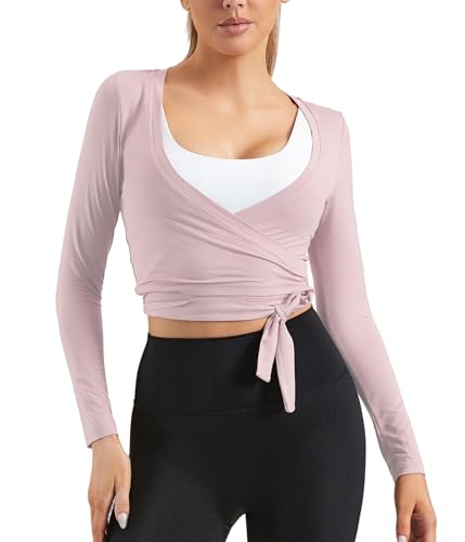 Image of Women Tie Front Shrug Long Sleeve Bolero Cardigan Lightweight Casual Tops