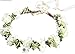 Produktbild Nachts 2er Pack Blumenstirnband Hochzeit Stirnband Haarschmuck Blumenkranz Krone Blumenkranz für Muttertag Hochzeitsfeier Strand (Weiß)