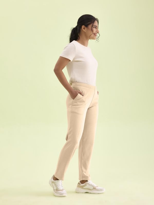 Image of GO COLORS Solid Ultra Warm Kurti Pant for Women | Mid Rise, Warm tech