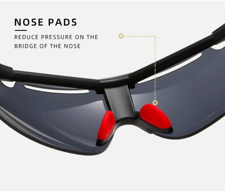 Universal Fit Wraparound UV400 Protected Sports Sunglasses for Men Women Cycling Baseball Riding Tennis Lightweight Goggles - Image 7