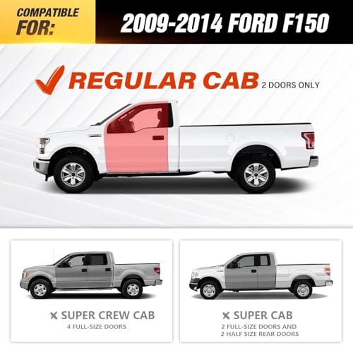 Estribos de acero para Ford F150 Regular Cab 2009-2014 miniatura 2