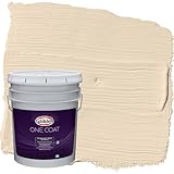 Glidden One Coat 5 gal. Antique Parchment/Beige Satin Exterior Paint with Primer