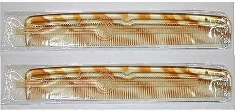 Men's Comb Set - 2 Pcs 7 Inch Thin Spikes Hair Combs with Gold Seal