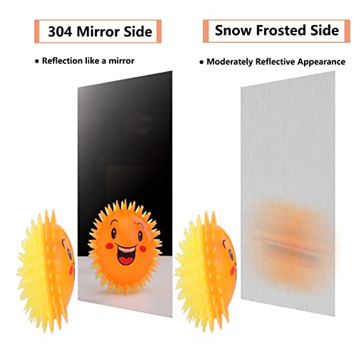 2Pack Mirror 304 Stainless Steel Sheets Metal 6" X 12" X 1/64"(0.018") Inch Mirror 304 Stainless Steel Shim Plates Metal Sheets For Crafting, Diy, Kitchen Stovetop, Mirror Surface Polishing Finish #TOP2