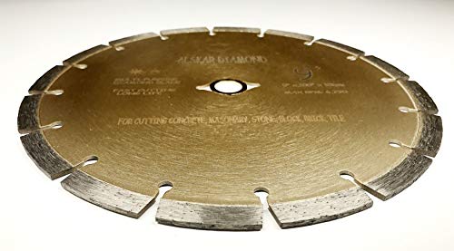 Alskar Diamond Usa Adlss 9 Inch Dry Or Wet Cutting General Purpose Power Saw Segmented Diamond Blades For Concrete Stone Brick Masonry (9") #TOP2