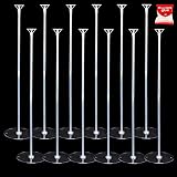 AooeDomi 12 Set 30 inch Balloon Stand Kit for Table Top with Bases and Cups Table Desktop Balloon Ho
