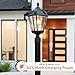 Gama Sonic Outdoor Solar Post Light, Black Aluminum, Royal Bulb, Rain Water Glass, Single Lamp with 3-inch Fitter for Lamp Posts Warm White LED, 98B012 (Upgraded Panel and Battery)