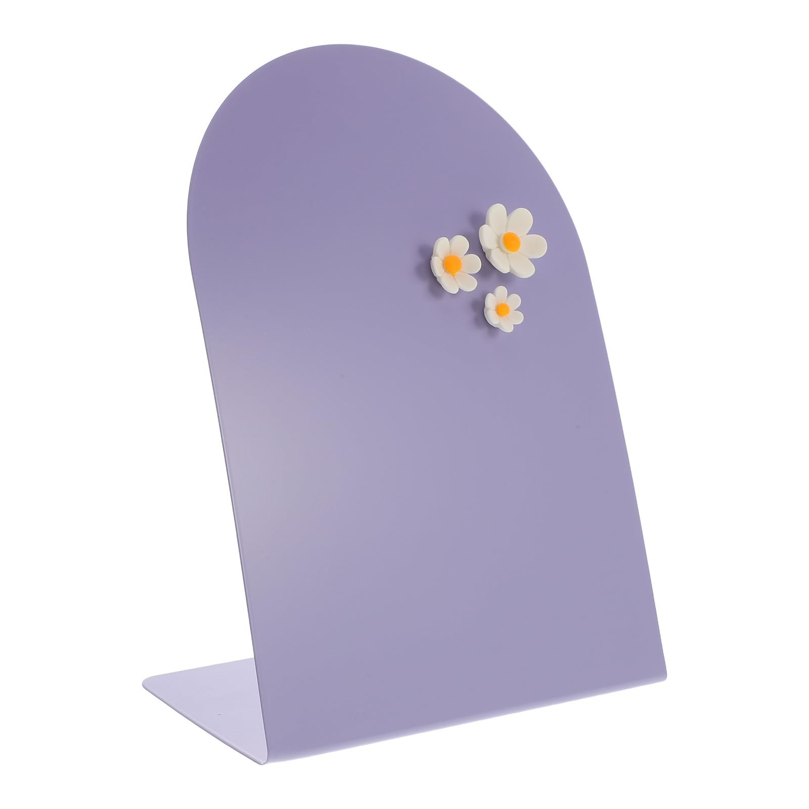 1 set di mini lavagnette in metallo con magneti a forma di fiore,