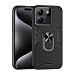 ILING Case for ZTE Blade A34 / ZTE Blade A54, Military Grade Shockproof Heavy Duty Protective Phone Case Cover with Enhanced Metal Ring Kickstand [Support Magnet Mount] (Black)