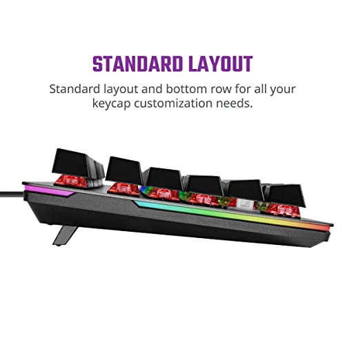 Cooler Master Ck352 Full Mechanical Gaming Pc Keyboard, Tactile Brown Switches, Customizable Rgb Illumination And Lightbars, Sandblasted Aluminum Top, Dual Keycap Scheme, Qwerty (Ck-352-Gkmr1-Us) #TOP6