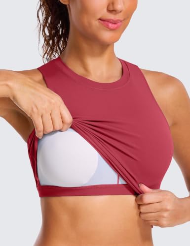 Image of Natural Feelings Nudi Sports Bras for Women Removable Padded Yoga Tank Tops Sleeveless Fitness Workout Crop Tops