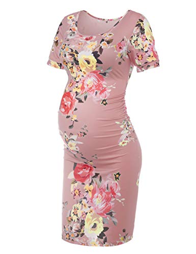 Musidora Maternity Dress Baby Shower Dress Maternity Maternity Dress For Baby Shower Pink Maternity Dress Gender Reveal Dress (Pink M) #TOP9