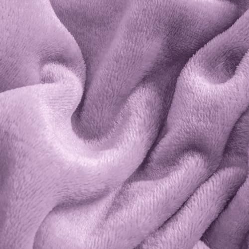Image of BEDELITE Flannel Sheets Twin Size Lavender - Super Soft Fleece Sheets Set Fluffy Extra Plush, 3 Piece(Include Fitted Sheet, Flat Sheet, 1 Pillowcase)