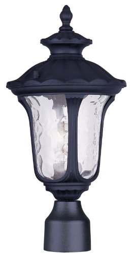 Livex Lighting 7848-14 Oxford 1 Outdoor Post Top Light, 15.5" H X 7.25" W, Black #TOP15