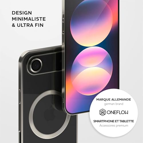 Coque iPhone Air ONEFLOW Aura silicone transparent MagSafe titane - 3
