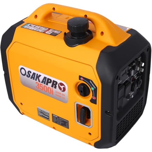 3500 Watt Portable Inverter Generator Gas Powered, EPA Compliant with Co Sensor, Compact and Lightweight for Home Backup...