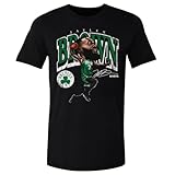 500 LEVEL Jaylen Brown Boston Celtics Cartoon Shirt (Black, X-Large)