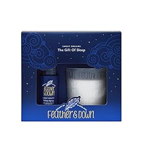 Feather & Down Sweet Dream Gift of Sleep Set (50ml Pillow Spray & 140g Calming Candle) – Lavender & Chamomile Essential Oils to Help Prepare You for a restful Night’s Sleep.