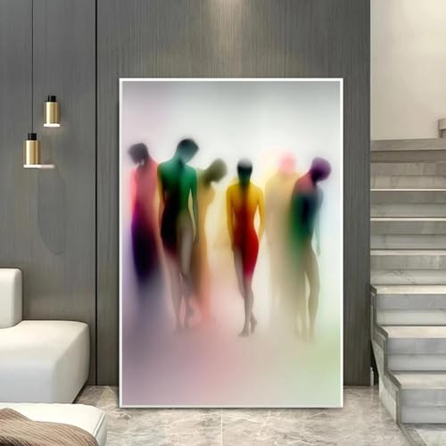 Affiche abstraite de figures floues YAJNILUCK 60x90 cm