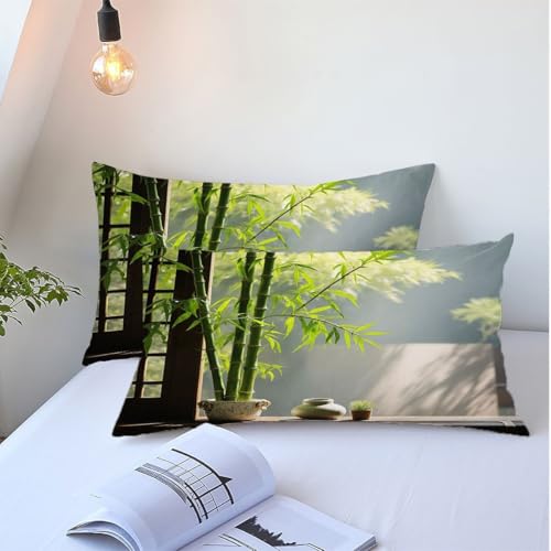 Housse de couette 140x200 douce en microfibre anti-plis vert - 6