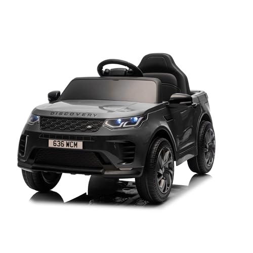 Baroni Toys Baby Car Land Rover   Coche eléctrico para niños a partir de 3 años, coche con mando a distancia parental, doble velocidad y marcha atrás, 95 x 61 x 51 cm (negro)