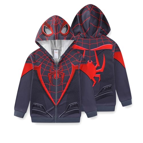 Marvel Spider-Man 2 Miles Morales Venom Boys Full Zip Up Hoodie for Big Kids (Size: 8-20)3