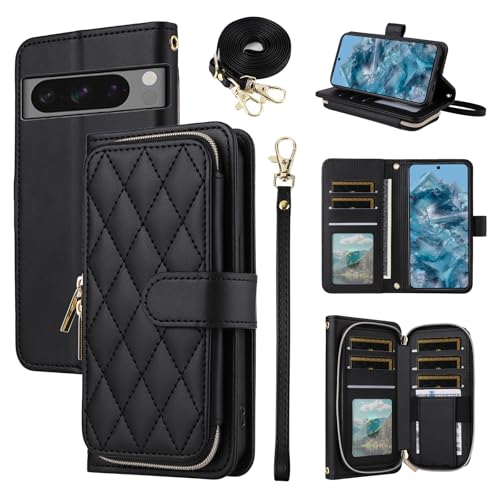 Protection Google Pixel 8 Pro style sacoche noire pour femme active