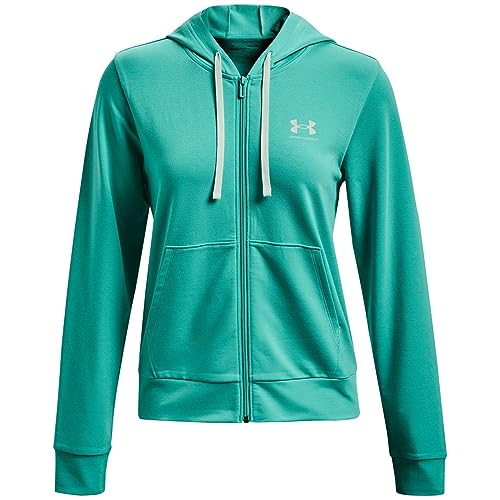 Image of Under Armour Womens Rival Terry Full Zip Hoodie Green XL