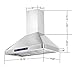 IKTCH 30'' Wall Mount Range Hood, 900 CFM Stainless Steel Kitchen Chimney Vent with Gesture Sensing & Touch Control, Ducted/Ductless Convertible, 2 Pcs Adjustable Lights, 2 Pcs Baffle Filter IKP02R-30