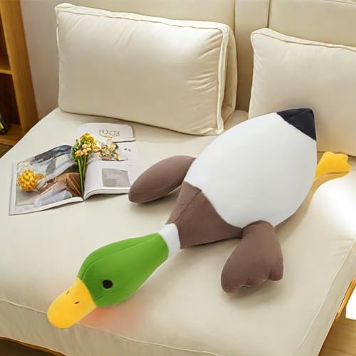 Image of Mallard Duck Plush,Mallard Duck Stuffed Animals, Soft Furry Duck Stuffed Animal Pillow,Huge Duck Plush Hugging Pillow Gifts for Every Age (29.5in)