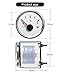 White 0-30 ohm Fuel Gauge Fit for Cars Motorcycles Ships Tractors Yachts, Fuel Level Gauge with LED Light and 52 mm Dial