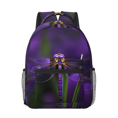 Sac à dos ordinateur portable libellule violette - Fini les frais de bagage en avion !