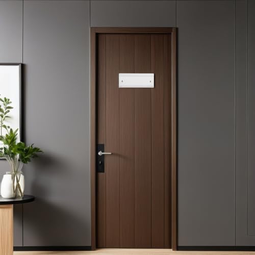 AUTSUPPL Indicator Nameplate Stainless Sign Sliding Steel, Application 2pcs Changeable Holder with Self-adhesive Modern Minimalist Style Metal Door for Office and Business Wall - Image 4