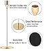 Gold Taper Candle Holder Set of 6, Brass Gold Tall Candlestick Holders, Metal Vintage Candle Stickers Long Holder Set, Pillar Decorative Candle Holder Fits 3/4 Inch Candle