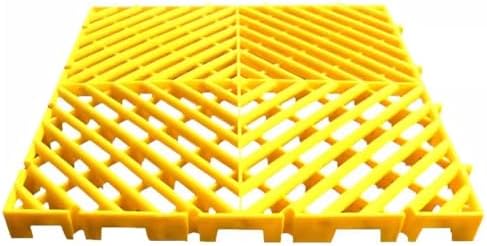 Modular Interlocking Plastic Pallet - Cushioned Nestable Shipping Pads for Kitchen, Balcony, Patio & Pet Areas (Light Grey, 40x40x3cm)