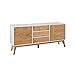 Manhattan Comfort Jackie Mid-Century Modern Sideboard Cabinet, White